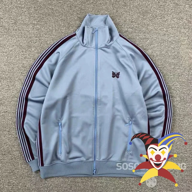 Blue Needles Jacket Men Women 1:1 High Quality Butterfly Embroidery Needles  Coats Track Jackets AWGE Outerwear