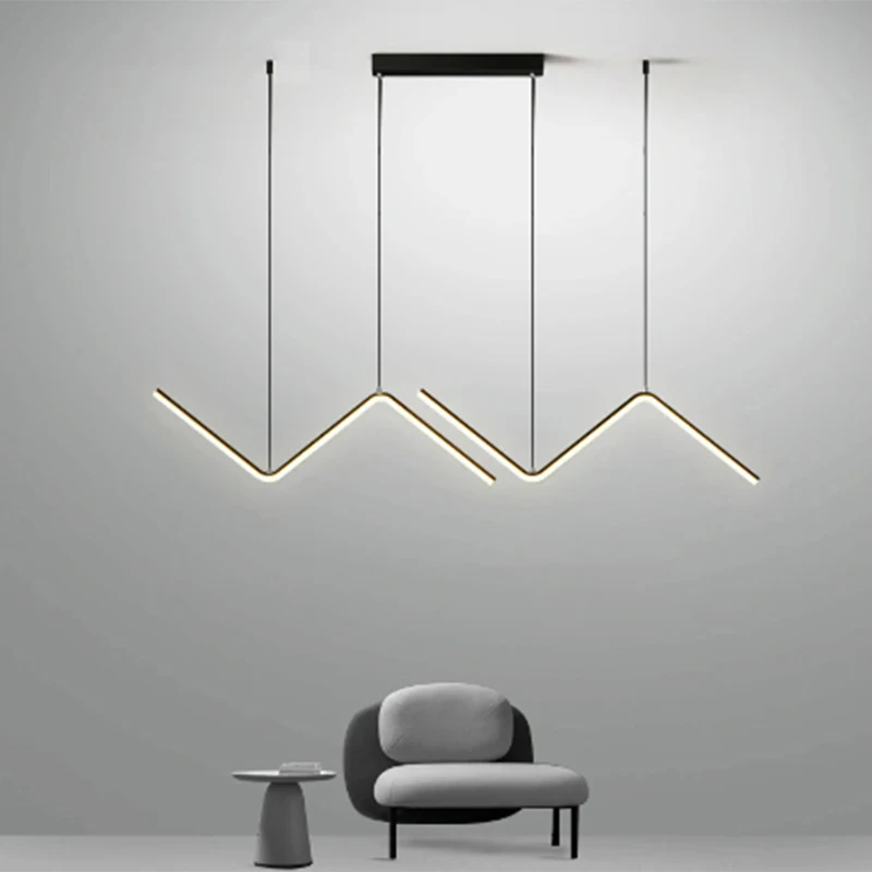 

Black Gold LED Pendant Light for Restaurant Dinning Room 15w 24w 36w 40w Indoor Hanging Chandelier Lamp for Kitchen Dinning Room