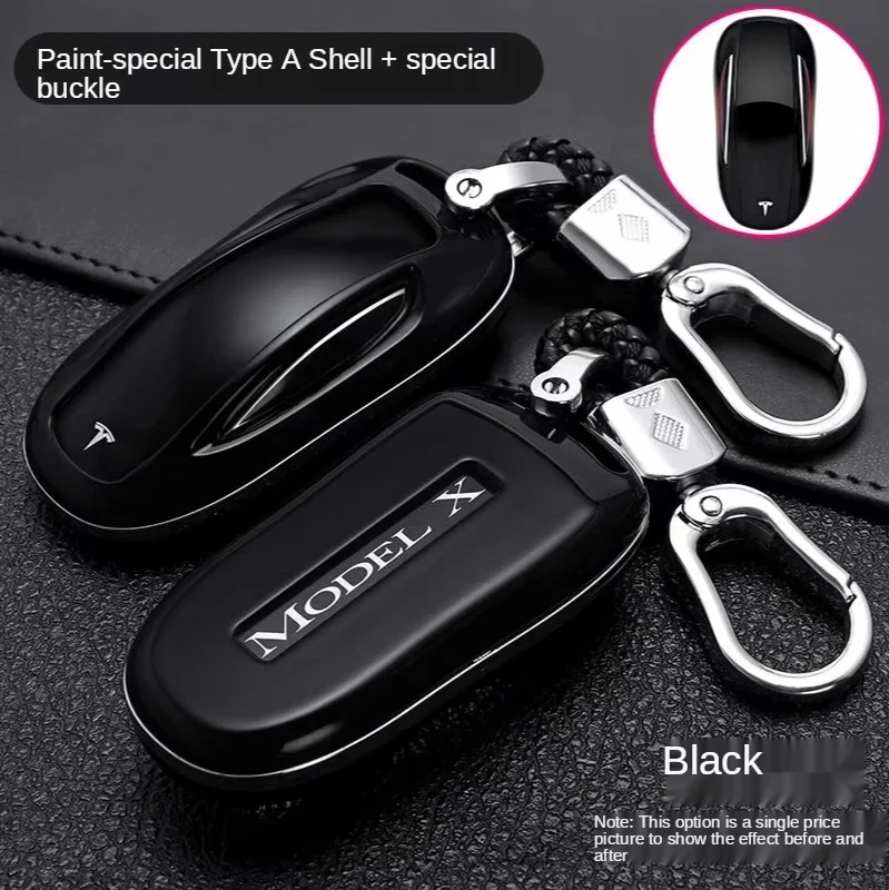 Custodia per chiave Auto in fibra di carbonio Shell per Tesla Model X Y Holder telecomando Fob portachiavi ABS accessori Auto protettivi - S24cc7e07246443a2bb9a55d969e3b09ao