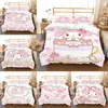 Cartoon My Melody Duvet Cover Pillowcase Bedding Set Adult Boy Girl Bedroom Decoration Children Gift Single Double Large Size 1