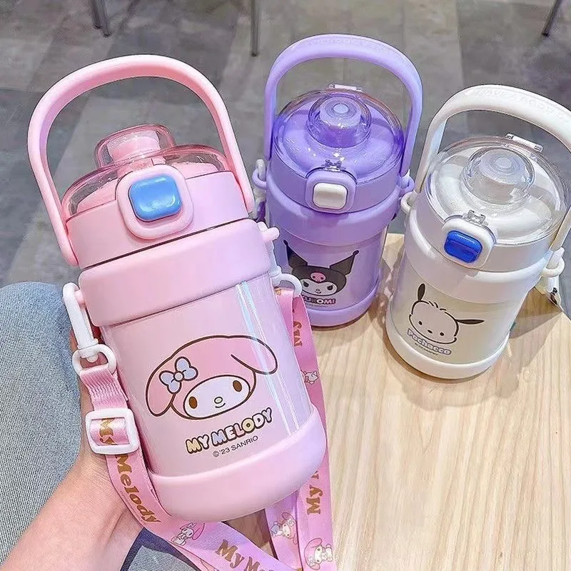 

Kawaii Sanrio Anime Kuromi Thermos My Melody Cute Cartoon Cinnamoroll High Volume Pachacco Artistic Fashions Children's Gifts