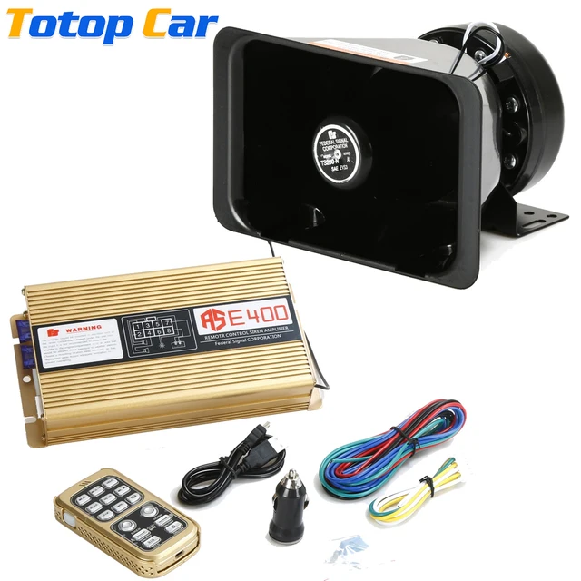 12V Car Police Sirens 400W 15 Tone Auto Warning Alarm Horn Emergency ...
