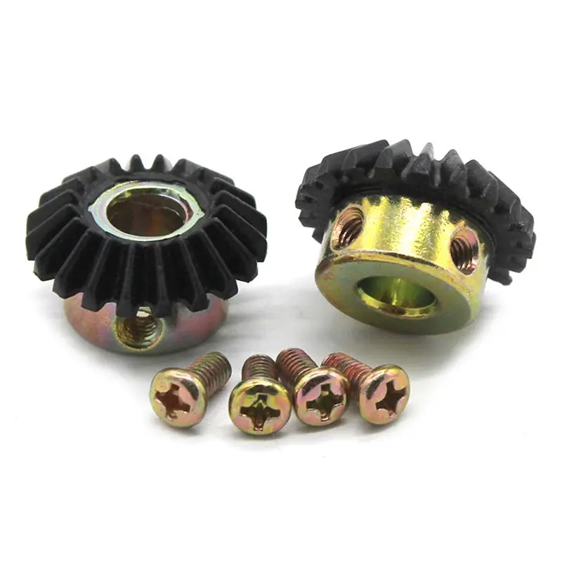 20T Bevel Gear 8MM Hole Model Gear 90 Degree Transmission Steering With 20 Teeth Hardware Iron Bevel