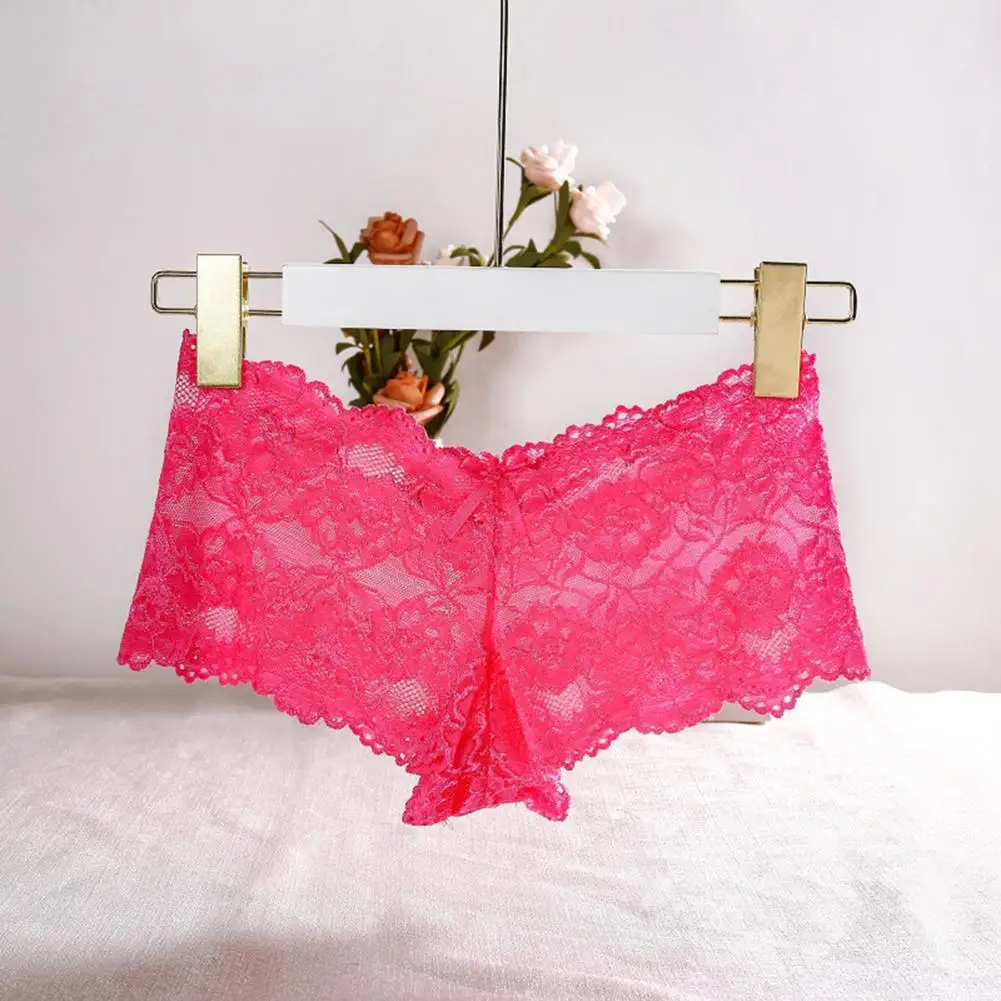 

Women Sexy Lace Panties Vivid Color Super Soft Polyester Women Seamless Stretchy Briefs Underwear for Lady Underpants Lingerie