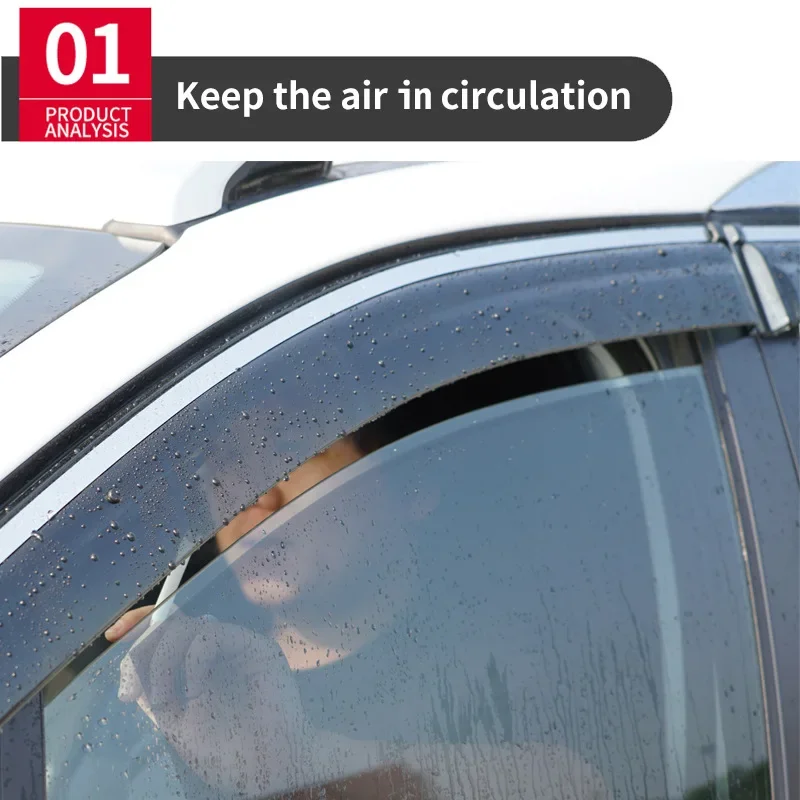 For Audi Q5 Window Visor Car Side Window Deflector Sun Rain Weather Shield Side Car Accessories