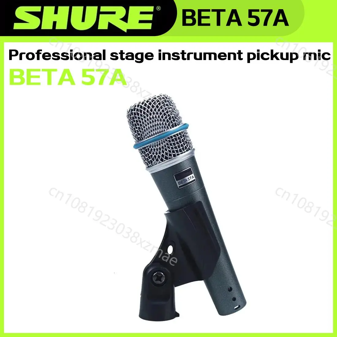 2PCS SHURE BETA 57A Microphone Wired Dynamic Home Amp Studio Recording Handheld Mic for Karaoke Bar Stage Live Performance