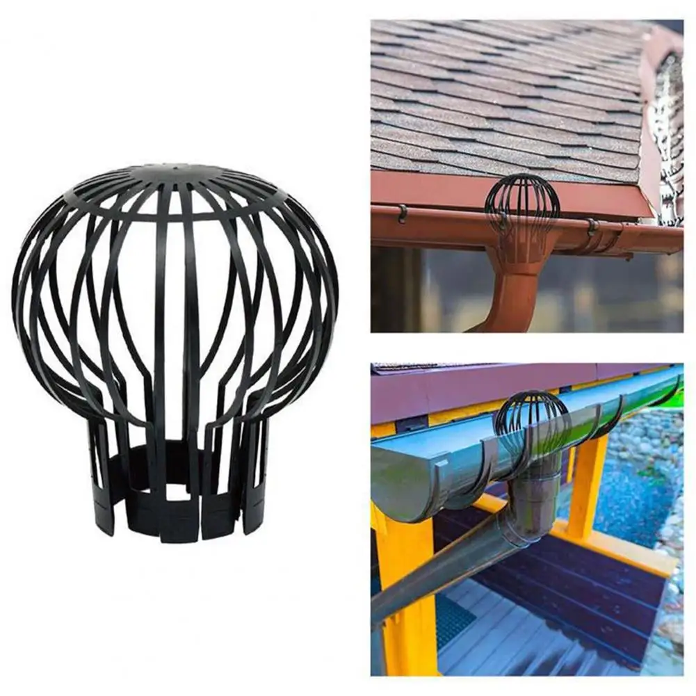 Drainage Pipeline Gutter Strainer Hollow Out Black Filter Strainer Reliable Roof Gutter Guard