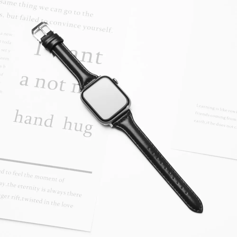 ตัวเลือกสินค้า สายนาฬิกาหนังบางสำหรับ Apple Watch ทุกรุ่น