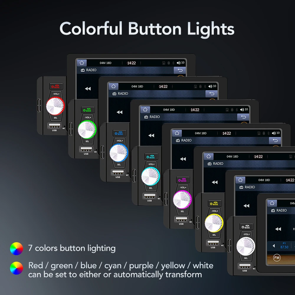 Gearelec 5 inch Car Radio 1 Din CarPlay Android Auto Multimedia For Volkswagen Nissan Toyo Bluetooth MirrorLink FM Receiver 3 Gearelec 5 inch Car Radio 1 Din CarPlay Android Auto Multimedia For Volkswagen Nissan Toyo Bluetooth MirrorLink FM Receiver - Image 3