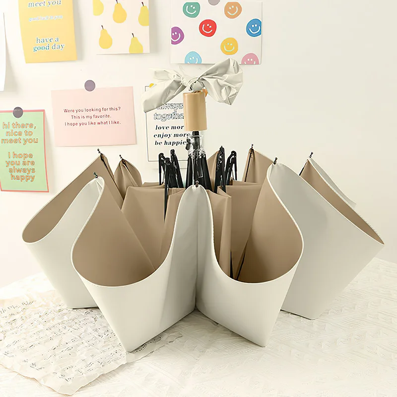 Three-fold Folding Umbrellas Sunny and Rainy Umbrellas Portable Small Fresh Women's Sunscreen UV Protection Umbrella