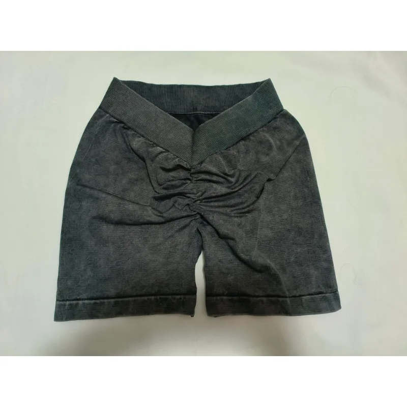 Seamless V Waist Shorts Women Frosted Water Wash Shorts Stretchy High Waist Workout Running Sexy Hip Liftting Yoga Shorts Best Sellers In Women's Clothing