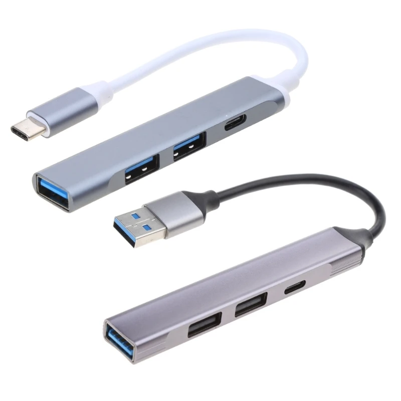 

4 in 1 USB Hub USB Adapter for Type and USB Devices Mouse, Keyboard Phone Tablets Aluminum Alloy