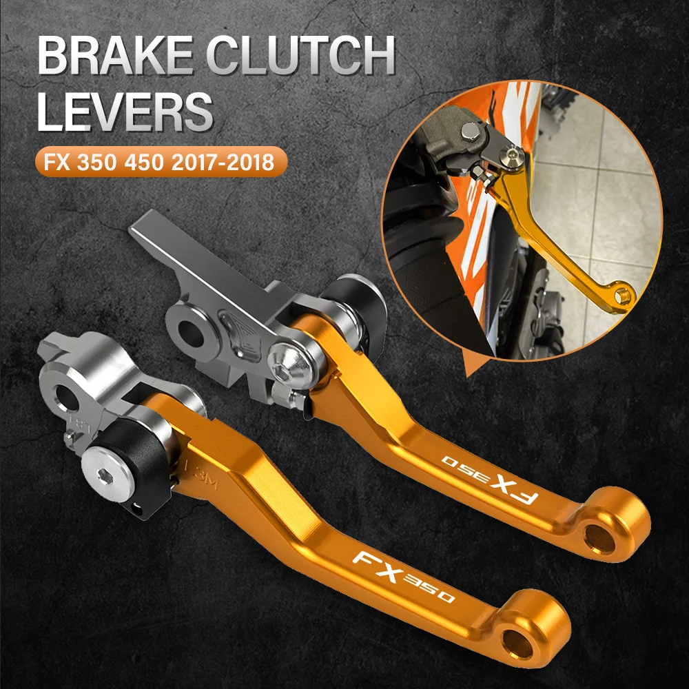 

Dirtbike For HUSQVARNA FX350 2017 2018 2019 2020 2021 Motorcoss Pit Dirt Bike Pivot Foldable Brake Clutch Levers With LOGO FX350