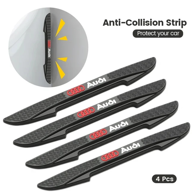 Car Door Edge Anti-collision Protection Strips Rearview Mirror Guards Stickers For Audi S Line Q3 Q5 Q7 RS3 RS4 RS5 A3 A4 B5 B7