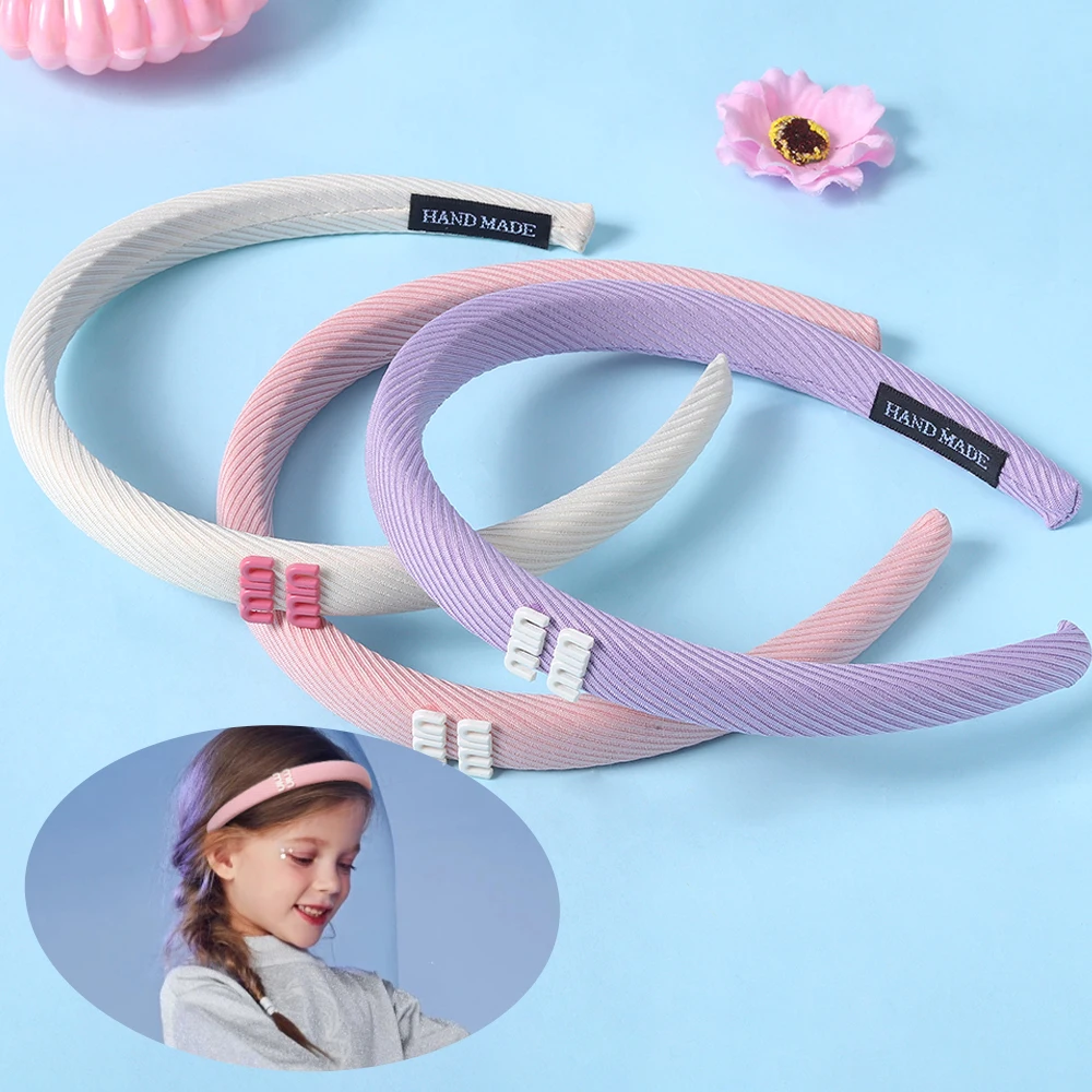 New Candy Color Stripes Sponge HairBands for Women Autumn winter Ambiance Luxury Hair Band  Headwear Gift Party Hair Accessories tb image shop men s cardigan sweater casual knit jacket v neck autumn contrasting four wool stripes