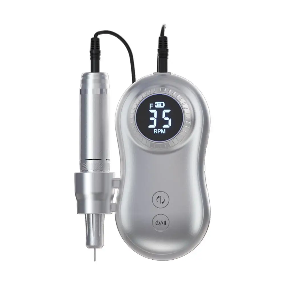 전문 네일 드릴 머신, 35000RPM 속도, 충전식 매니큐어 페디큐어 도구, LCD 디스플레이 네일 파일, 광택제 손톱용