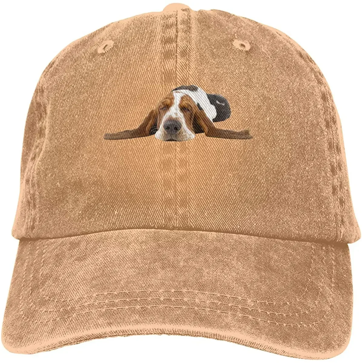 

Denim Cap Basset Hound Dog Sleep Baseball Dad Cap Adjustable Classic Washed 100% Cotton Sports for Men Women Hat