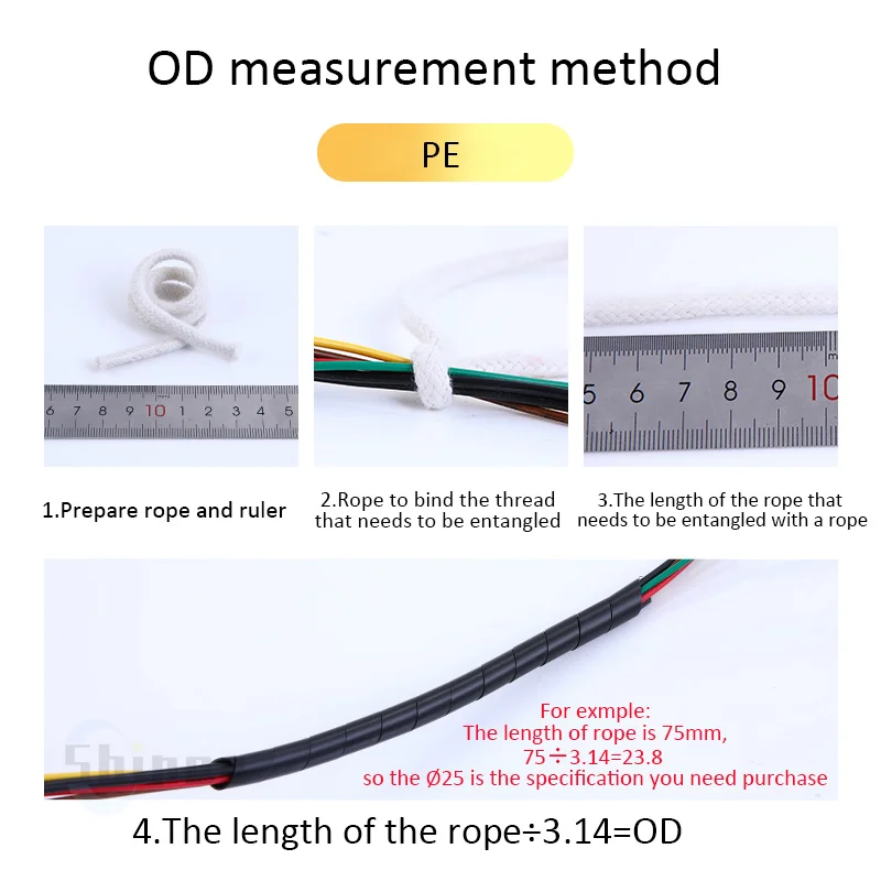 Cable Sleeve Winding Pipe Spiral Wrapping Transparent/Black Wire Organizer Sheath Tube 4-30MM Plastic Tape Management Protector