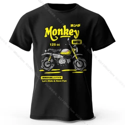 Vintage Hand - Drawn Motorcycle Graphic Cotton Tee - Unisex Retro Biker Style Shirt - S (Black)