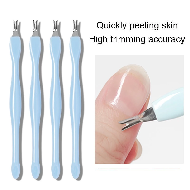 

10/5Pcs Dead Skin Remover Nail Art Fork Cuticle Remover Nipper Pusher Trimmer Stainless Steel Pedicure Nails Care Nail Tools