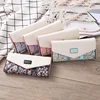 Wristlet Fashion Envelope Women Wallet Hit Color 3Fold Flowers Printing PU Leather Wallet Long Ladies Clutch Coin Phone Purse 3