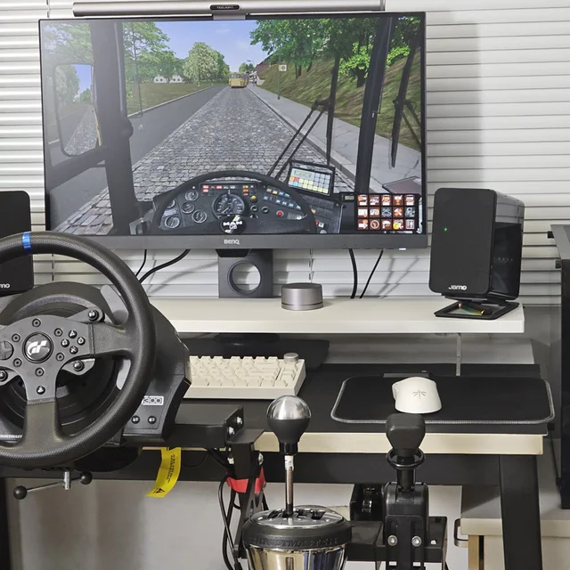 Sim Racing Cockpit RYLNOK AT Ultra Racing Handbrake & Shifter - 3-in-1 ...