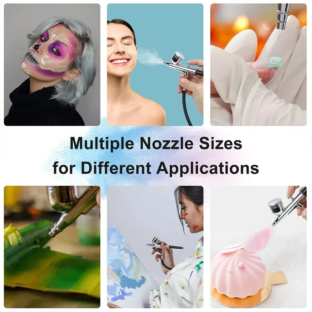 Adjustable PSI Airbrush Kit Dual-Action Airbrush Spray Gun with