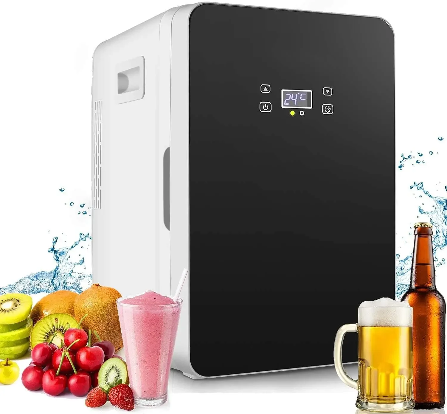 

Compact 20L Mini Fridge and Freezer with Large Capacity, Digital Thermostat Display and Temperature Control - Cooler and Warmer