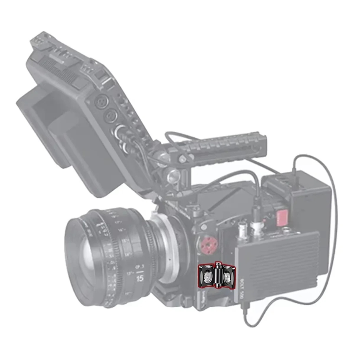 EEB-fFolding L 플레이트 Arri 모니터 마운트 V-마운팅용 DJI SDR 송신기 브래킷용 직각 어댑터 위치 지정