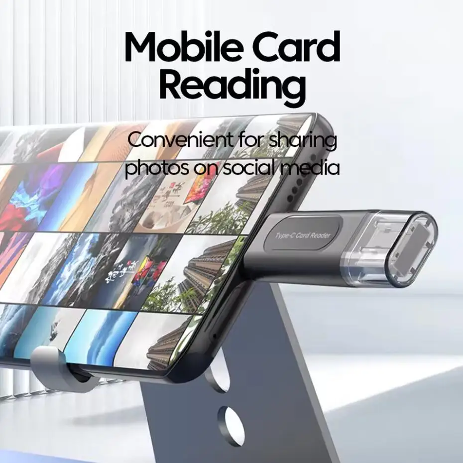 2Pcs Type-C USB Adapter TF SD Card Reader USB-C Memory Card Adapter For Macbook Samsung Huawei Xiaomi Laptop Phone Cardreader