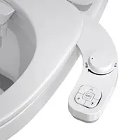 SAMODRA Non-Electric Left-Hand Bidet - Self Cleaning Dual Nozzle (Frontal and Rear Wash) Fresh Water Bidet 1
