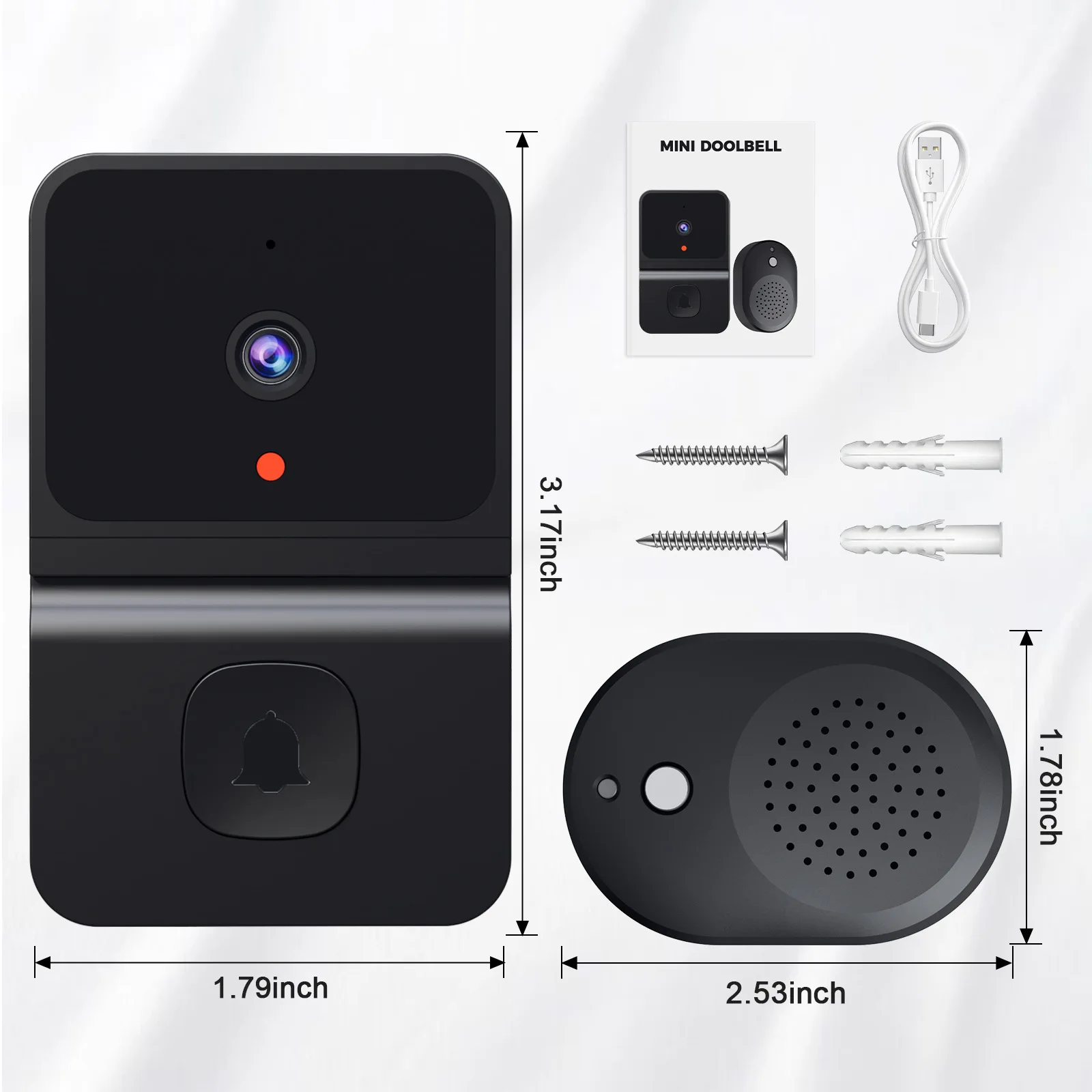 wireless doorbell camera with monitor