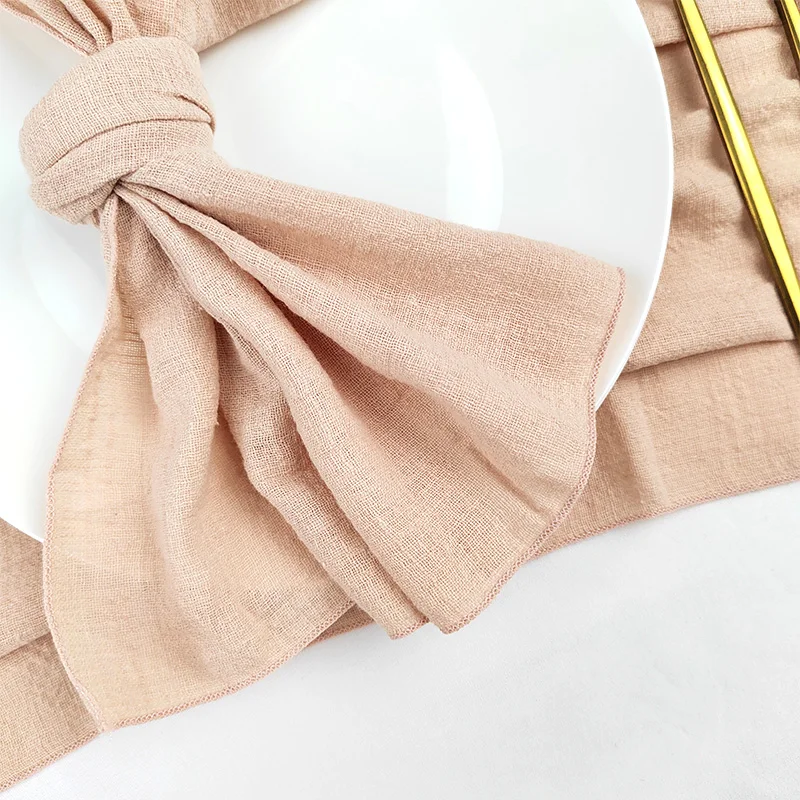 Set of 50 Cotton Cloth Napkins Gauze Fabric 30x30 Cm Factory Outlet Wedding Decor Everyday Use Dinner Tea Towel Table Village,cotton napkins