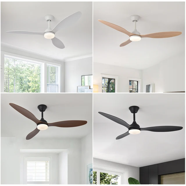 Ventilateur de plafond avec lumière, ventilateur de plafond à profil bas de 25 pouces/42 pouces/52 pouces avec télécommande, pour intérieur et extérieur couvert 1