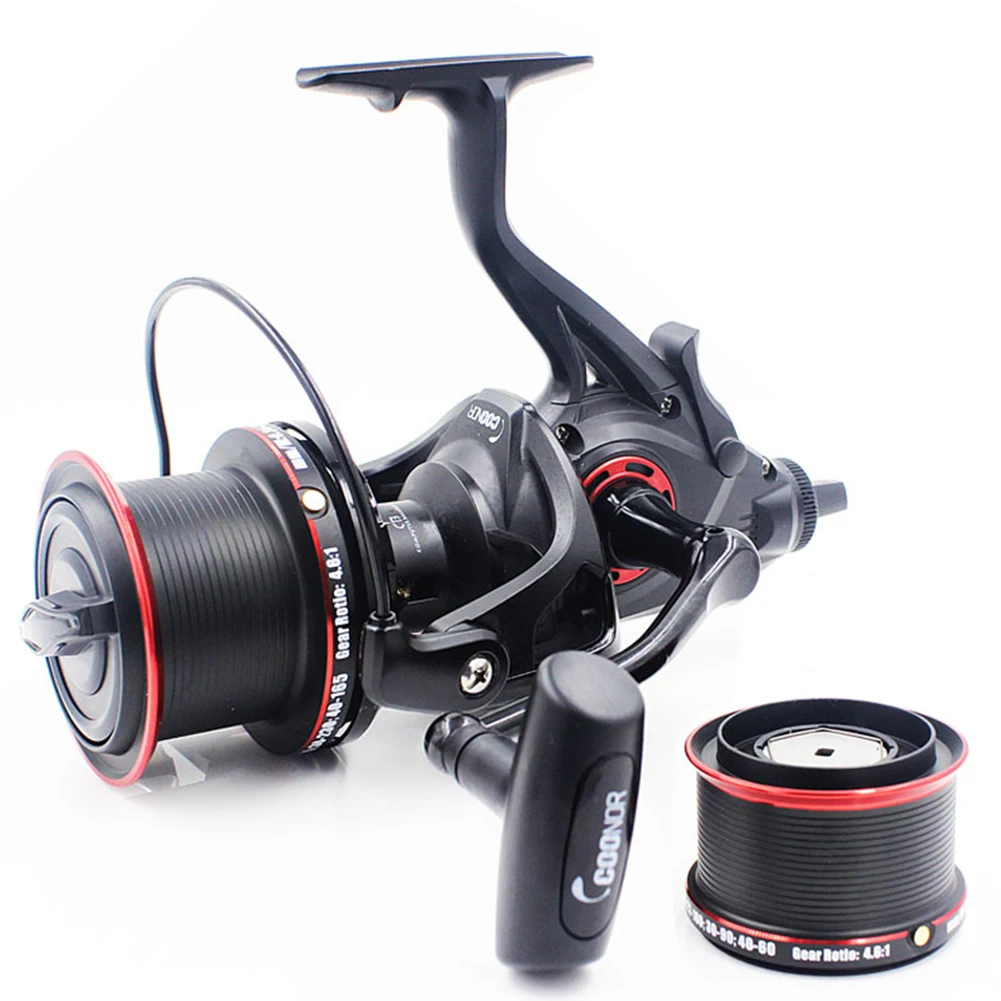 12+1bb 46/1 Sea Fishing Spinning Reel 8000 9000 Carp Fishing Metal Double Shallow Spool