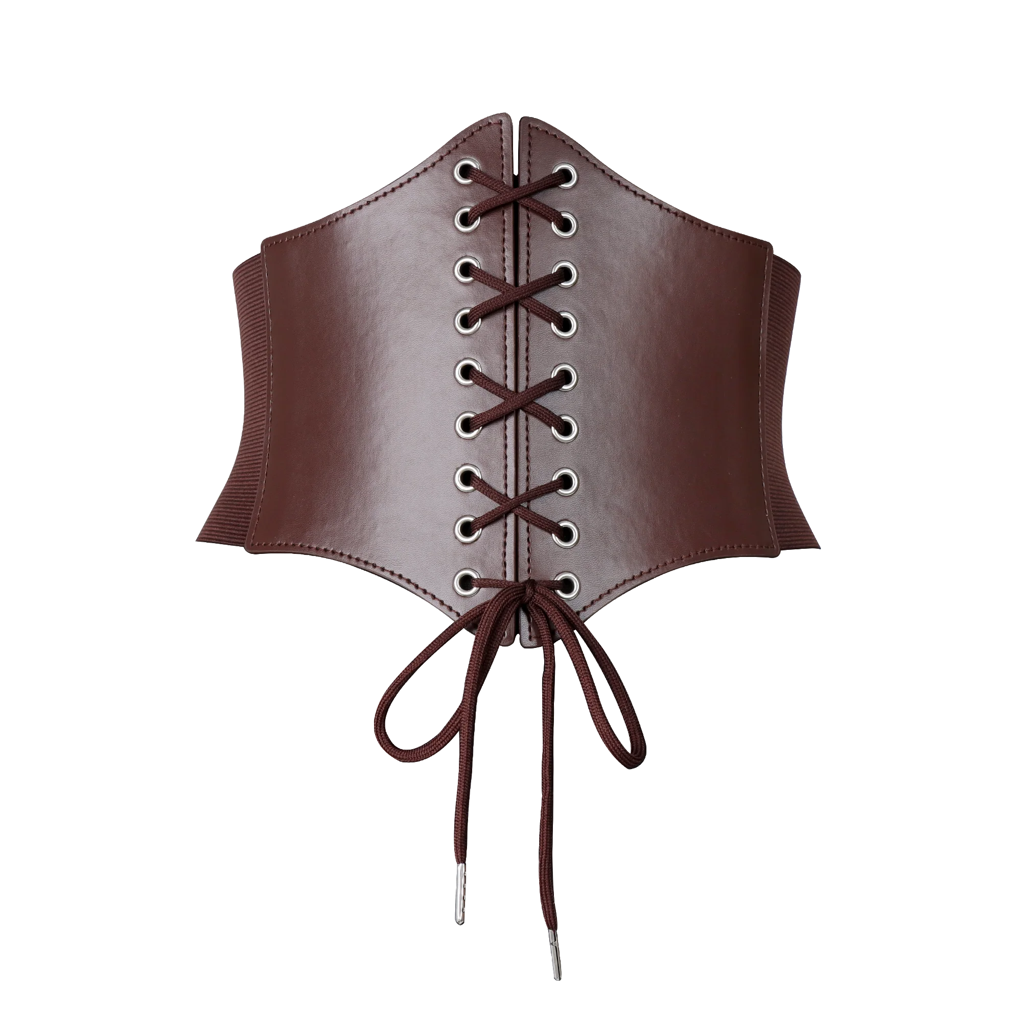 Cintura in vita rivettata medievale con cintura in pelle PU Steampunk per le donne, Nero , Etichettalia unica