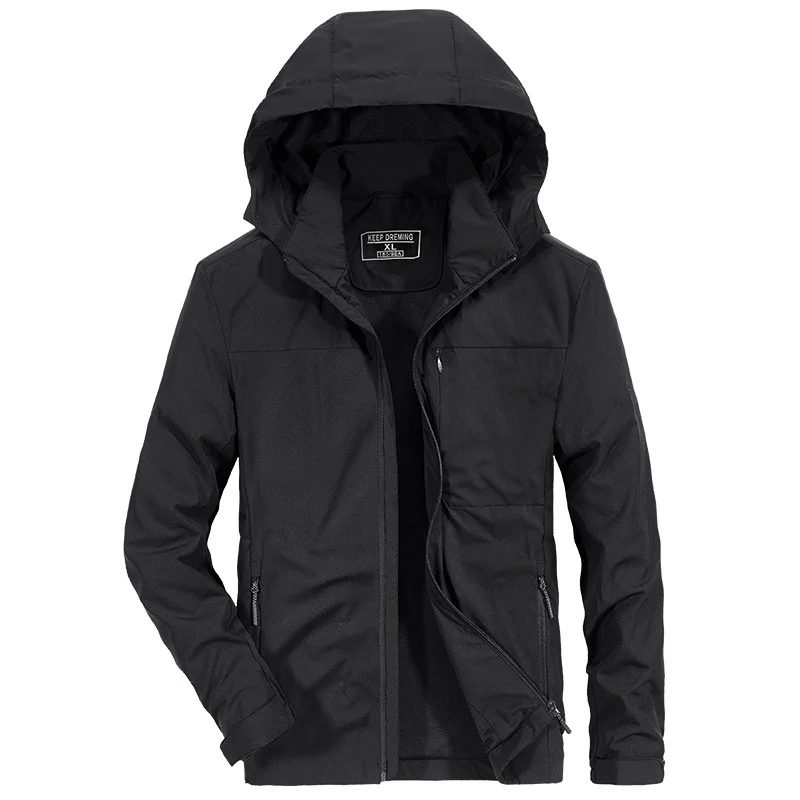 

Man Coat Parkas Men's Cardigan Motorcycle Jacket Anorak Climbing Clothes Fashion Plus Size Jackets New Tactical Clothing Summer