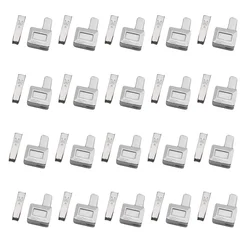 Premium 20-Piece Metal Zipper Head Set in Gold, Silver, Bronze, Black - Durable & Smooth (Silver)
