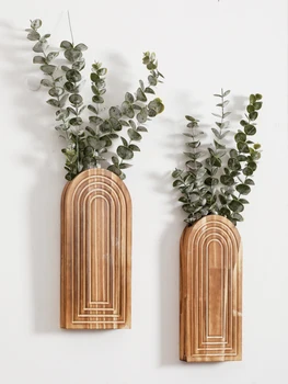 Boho Wooden Wall Hanging Vase 1