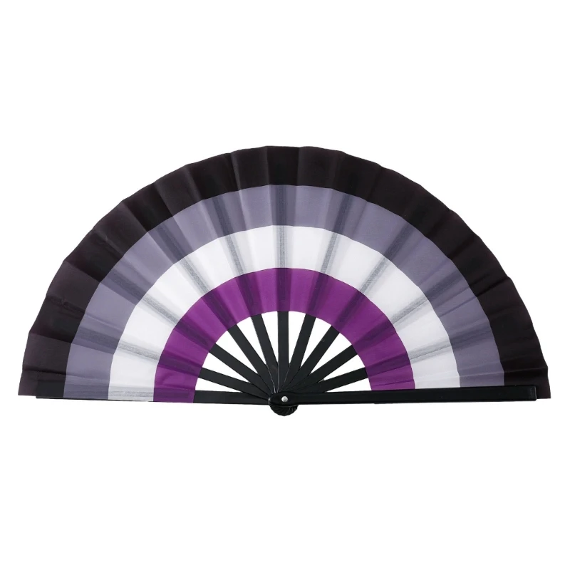 Folding Fan Rainbows Colourful LGBTs Gay Pride Party Summer Cooling Music Festival Women Men Props Lightweight hand fan