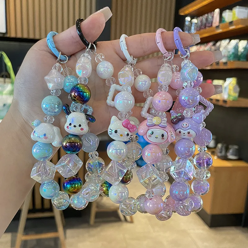Cinnamoroll my Melody Kuromi Anime Keychain Car Ornaments Pendant Holiday Gifts Toys For Girls Children