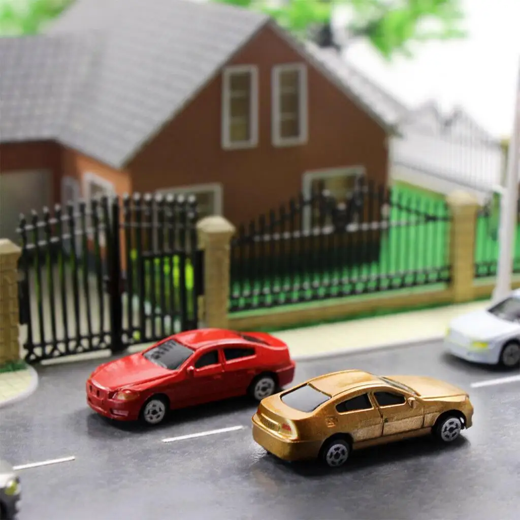 60Pcs Mini Model Painted Car 1:87 Scale Street Layout Miniature Vehicle 3