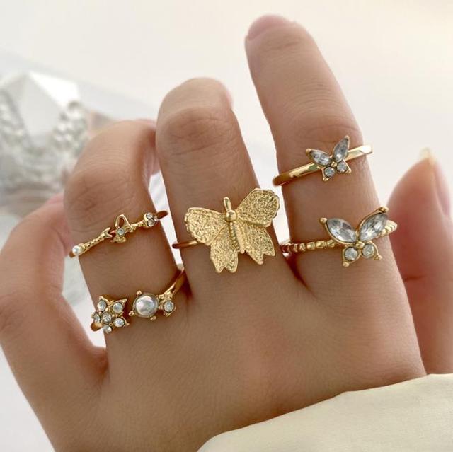 jewelry women rings rose gold ring set vintage sale undefined wholesale bague femme for girls bts accesorios Christmas 2020