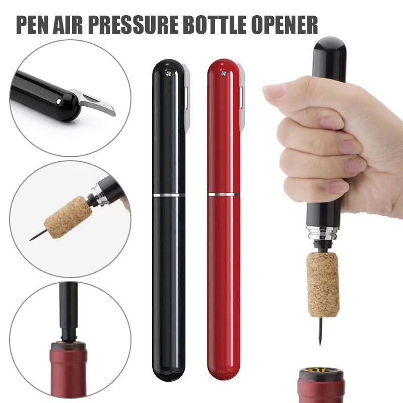 terugtrekken Comorama aardbeving Luchtpomp Wijn Flesopener Champagne Openers Pneumatische Kurkentrekker  Veilige Rvs Pin Cork Remover Kitchen Bar Gereedschap Acces|Opener| -  AliExpress