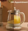 800W Smart Health Pot 1.8L Electric Kettle Multifunctional Office Glass Flower Teapot 24h Reservation Keep Warm Tea Maker 220V 3