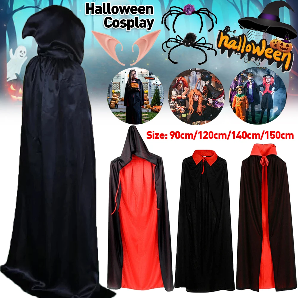 Cape de diable vampire pour adulte, rouge, taille universelle, accessoire  de costume à porter pour l'Halloween