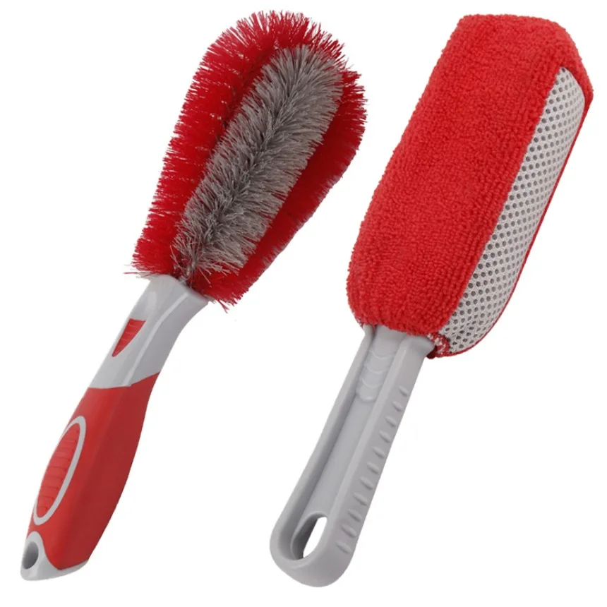 

Tire Rim Car Wheel Hub Cleaning Brush Auto Cleaning Tools Anti Slip Rubber Coated Handle Car Detailing Brush Auto Cleaning Tools