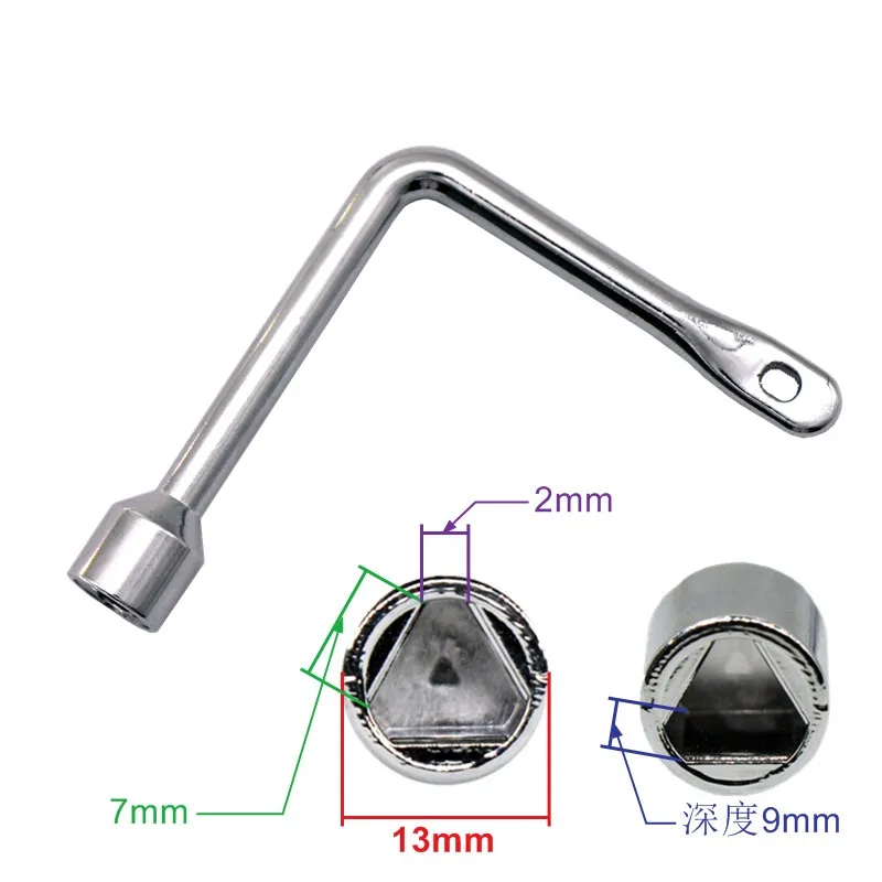 1pcs elevator door keys elevator parts elevator triangle key Triangular key universal train Universal Triangular Key Socket For Electric Cabinets Zinc alloy material