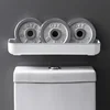 Toilet Bathroom Storage Cabinet Rack Wall Hanging Hole Free Multifunctional Artifact Above Toilet Rack White Shelf Organizer 3