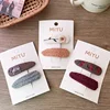 New Baby Girls Hair Clips Children Autumn Embroidery Flower Hairpin Oval Knitted Fabric Covered Korean Kids Lovely Wool Headwear 5